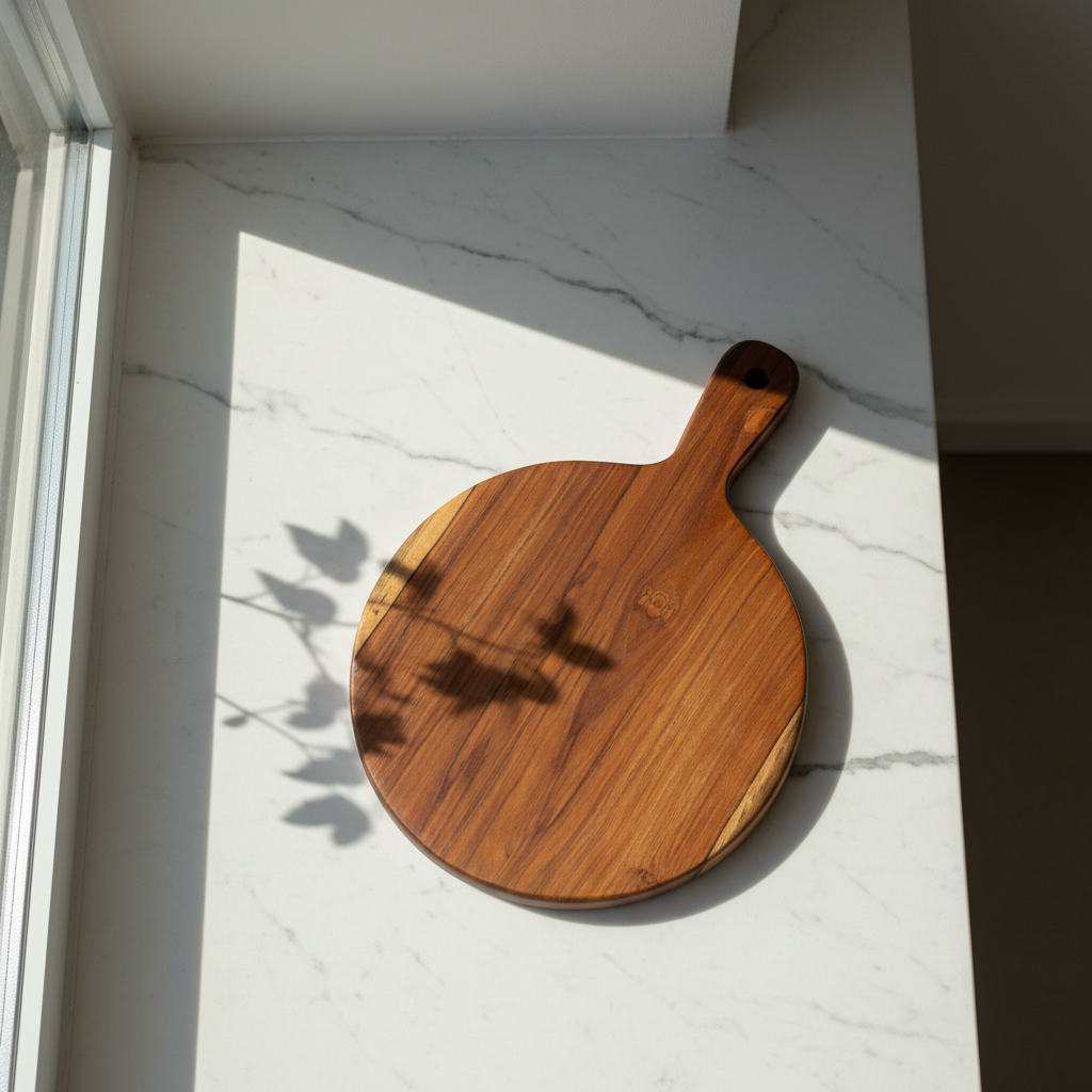 Amra Farms Round Wooden Pizza Platter Board