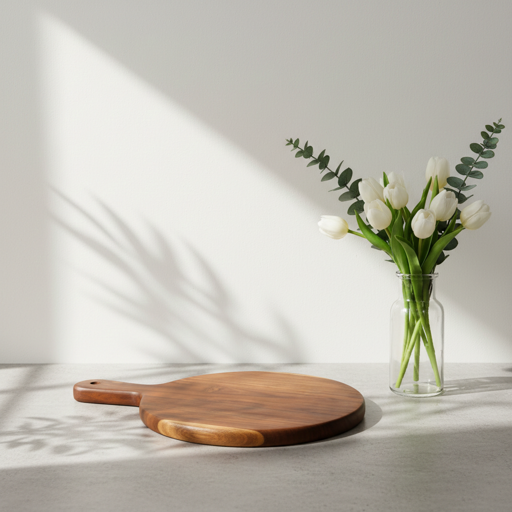 Amra Farms Round Wooden Pizza Platter Board