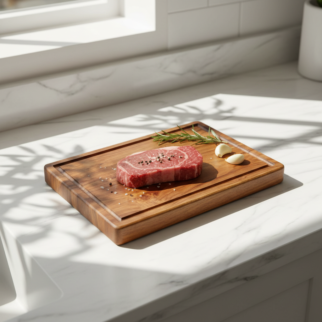 2 Inch Rectangular Thick Teak Wood Chopping Board