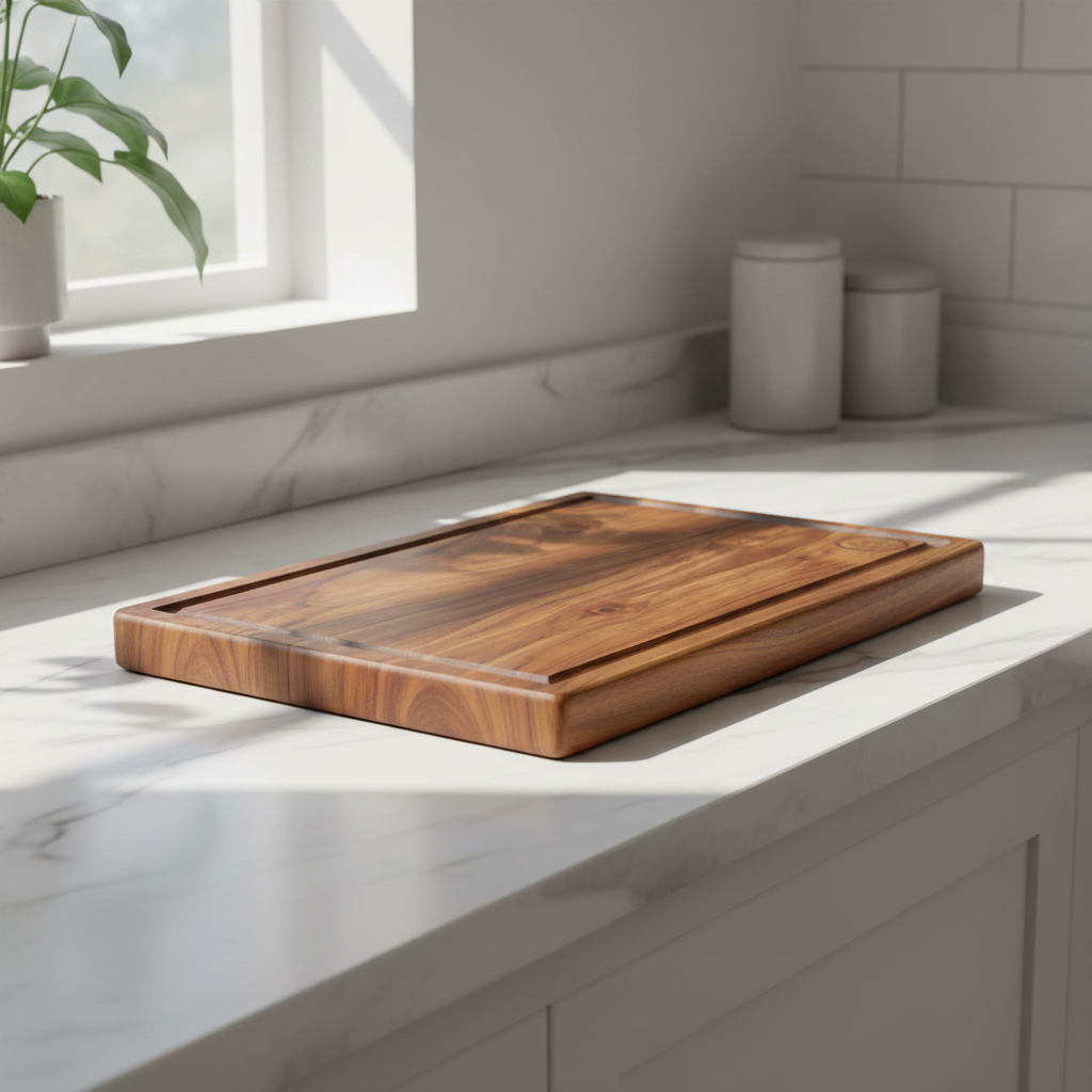 2 Inch Rectangular Thick Teak Wood Chopping Board