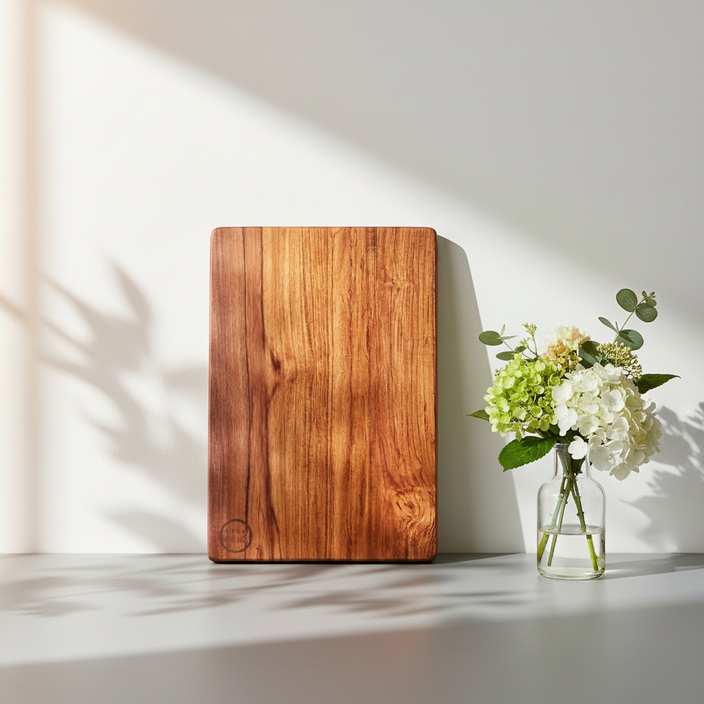 Premium Single Block Teak Wood Chopping Board Small
