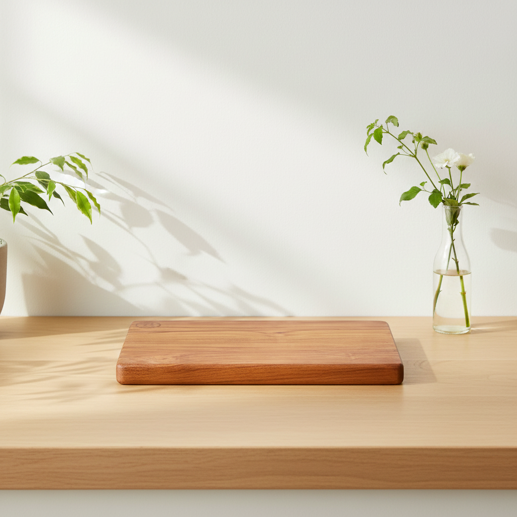 Premium Single Block Teak Wood Chopping Board Small