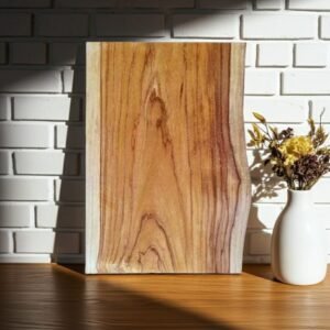 Roteak Live Edge Teak Wood Cutting Board 12x18x1 Inch | Premium Single Block Wooden Chopping Board