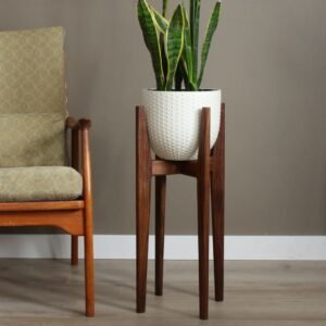 Teak Wood Planter Stand - Teak Wood Plant Stand for Indoor and Outdoor Plants
