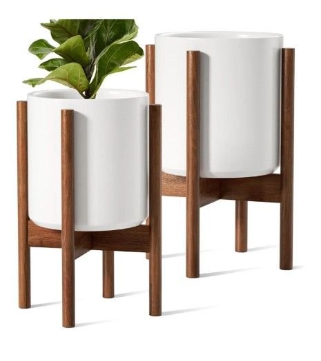 Teak wood Planter - Set of 4 - Indoor Plant pot Stand - Image 5