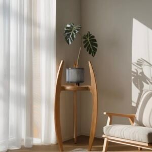 Curved Planter stand - Teak Wood